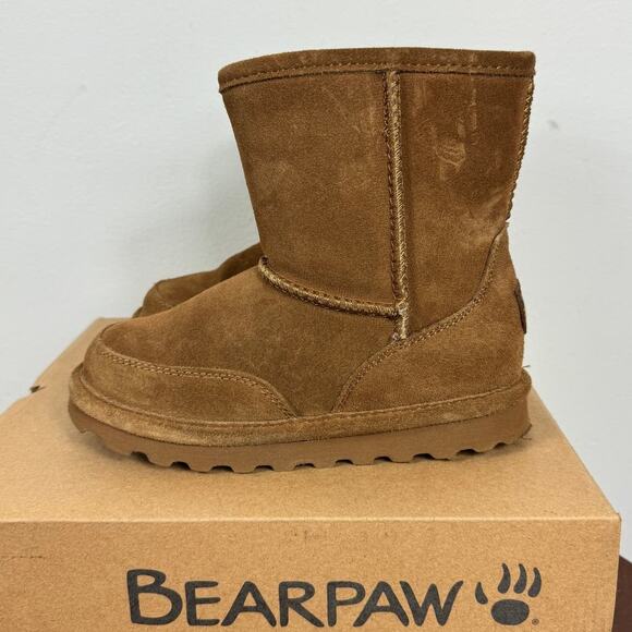 Bearpaw Brady Youth Unisex Genuine Shearling Lined Suede Boot Little Kid Size 13 - Picture 3 of 8